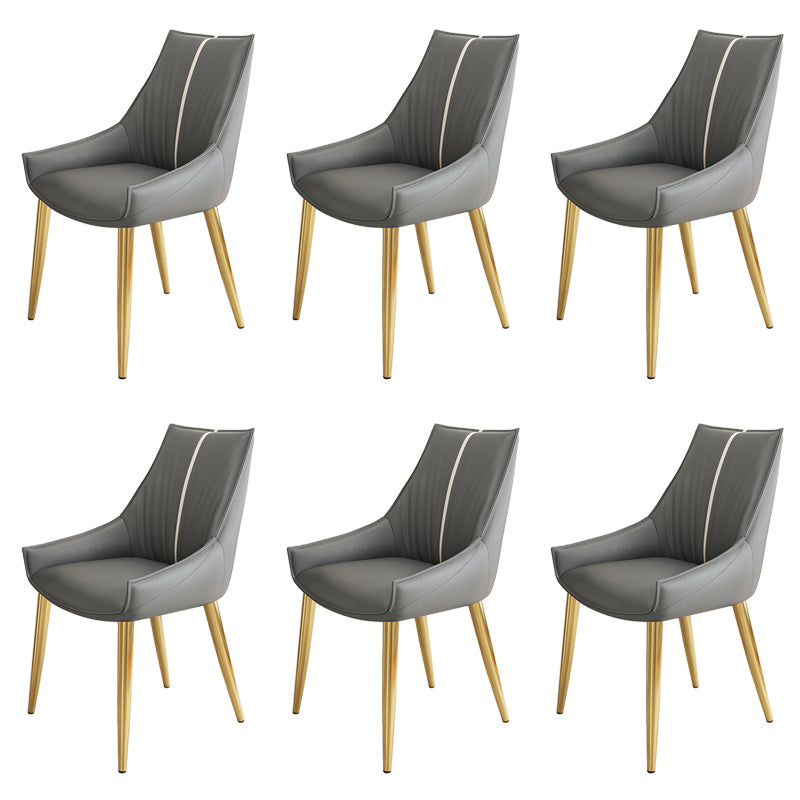 Glam Style Parsons Back Upholstered 4 Legs Home Use Dining Side Chair