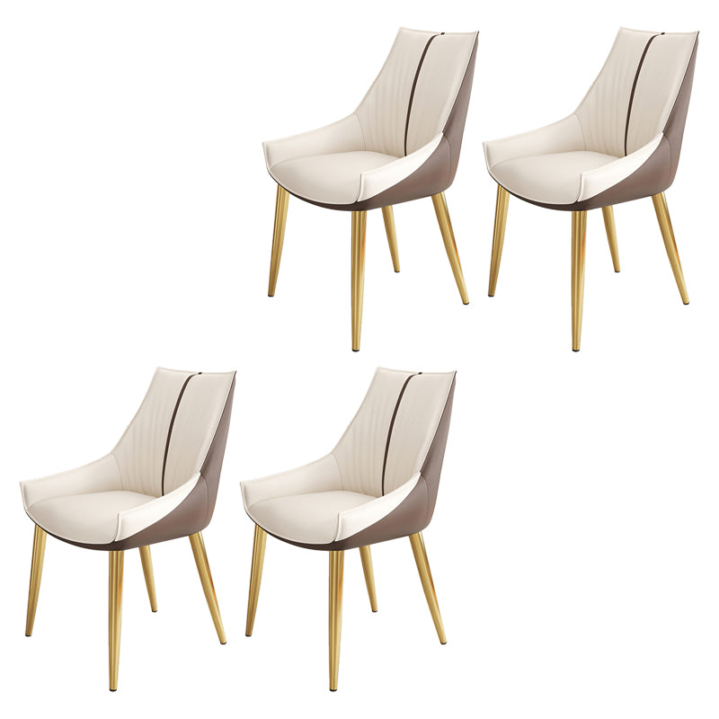 Glam Style Parsons Back Upholstered 4 Legs Home Use Dining Side Chair