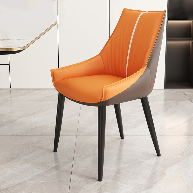 Glam Style Parsons Back Upholstered 4 Legs Home Use Dining Side Chair