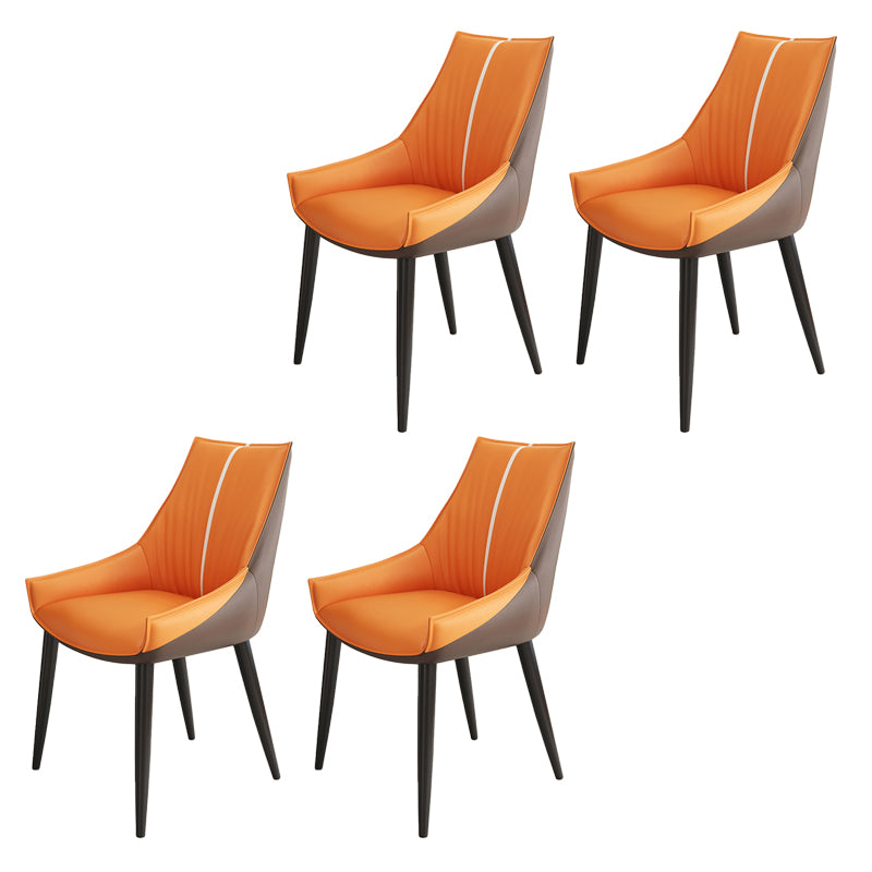 Glam Style Parsons Back Upholstered 4 Legs Home Use Dining Side Chair