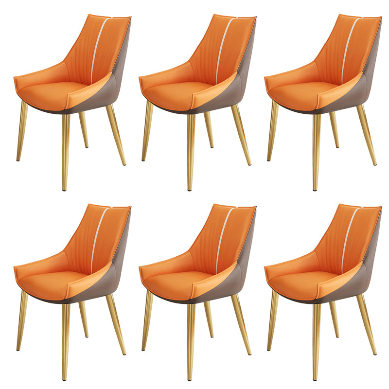 Glam Style Parsons Back Upholstered 4 Legs Home Use Dining Side Chair