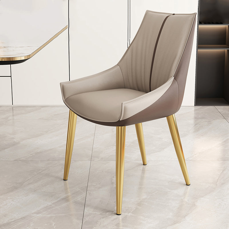 Glam Style Parsons Back Upholstered 4 Legs Home Use Dining Side Chair