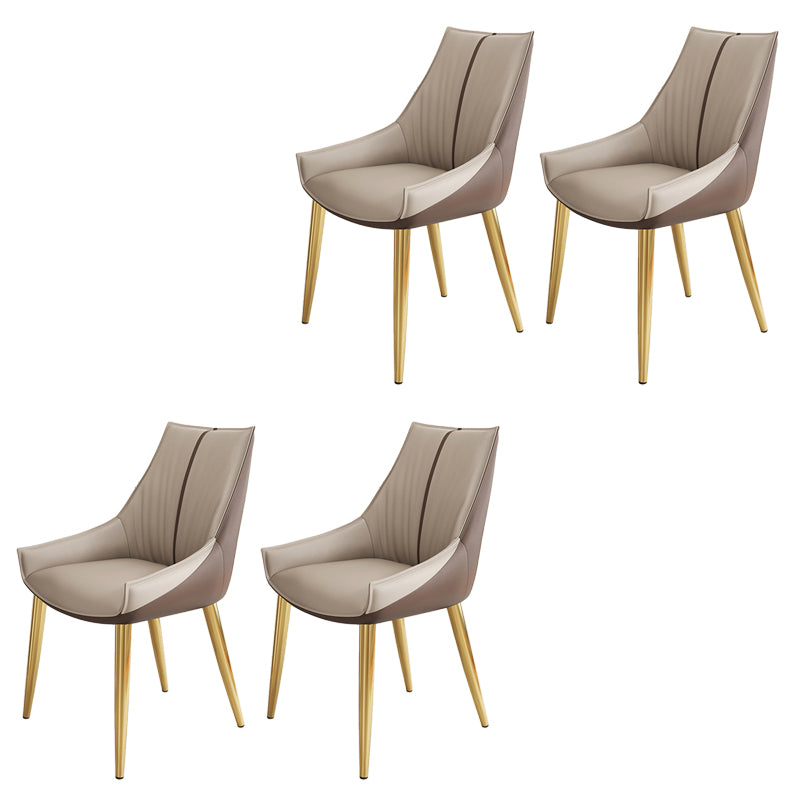 Glam Style Parsons Back Upholstered 4 Legs Home Use Dining Side Chair