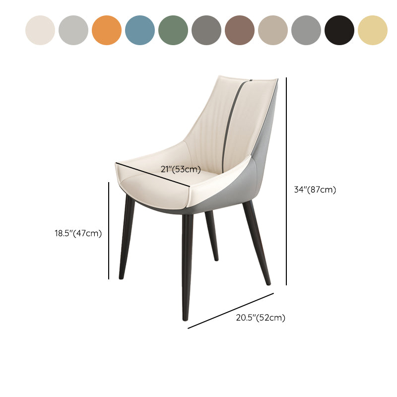 Glam Style Parsons Back Upholstered 4 Legs Home Use Dining Side Chair