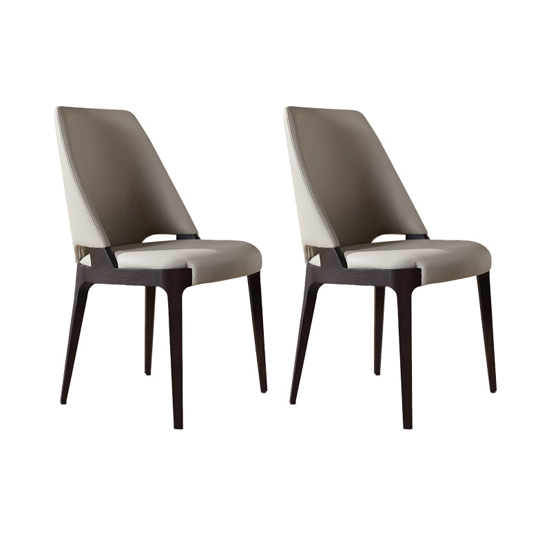 Modern Style Leather Solid Wood Frame Dining Side Chair for Dining Room
