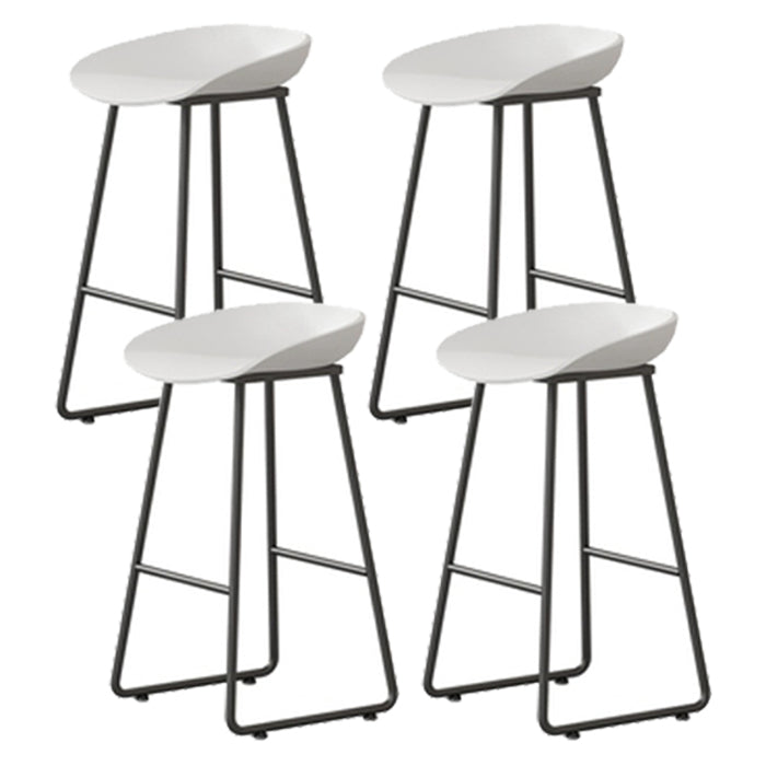 Contemporary Indoor Metal Legs Low Back Bucket Seat Bar Stool