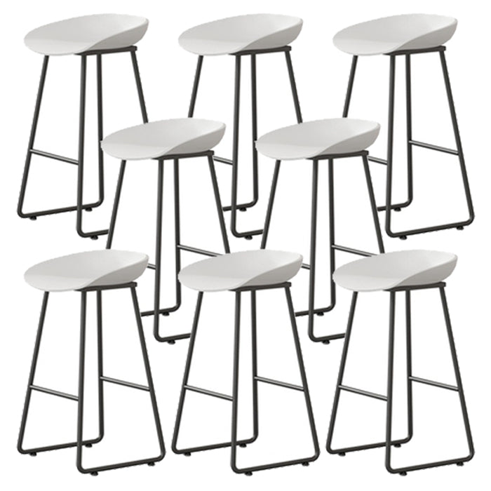 Contemporary Indoor Metal Legs Low Back Bucket Seat Bar Stool
