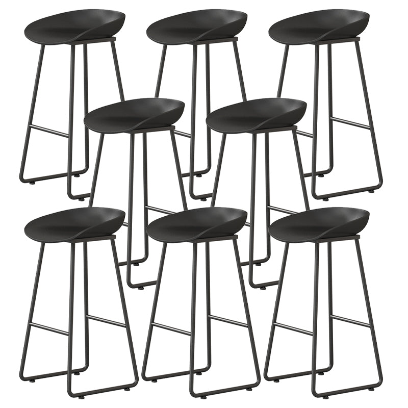 Contemporary Indoor Metal Legs Low Back Bucket Seat Bar Stool