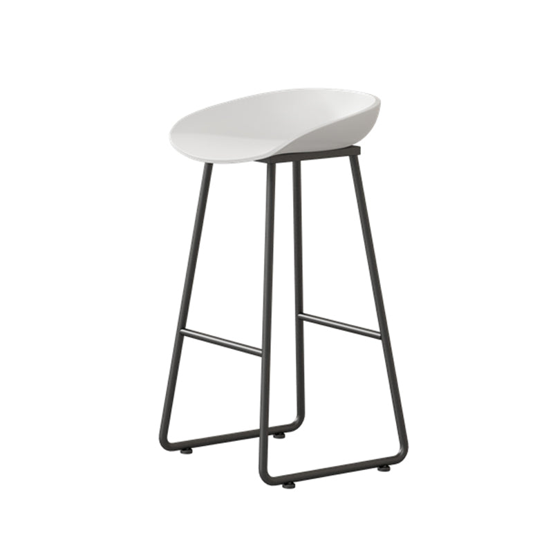 Contemporary Indoor Metal Legs Low Back Bucket Seat Bar Stool