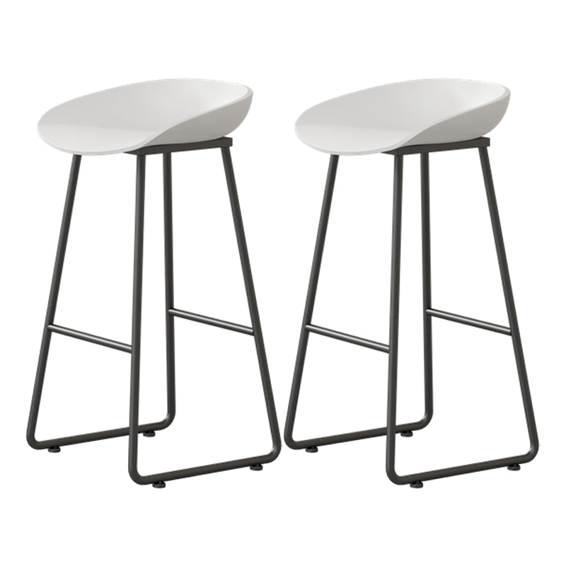 Contemporary Indoor Metal Legs Low Back Bucket Seat Bar Stool