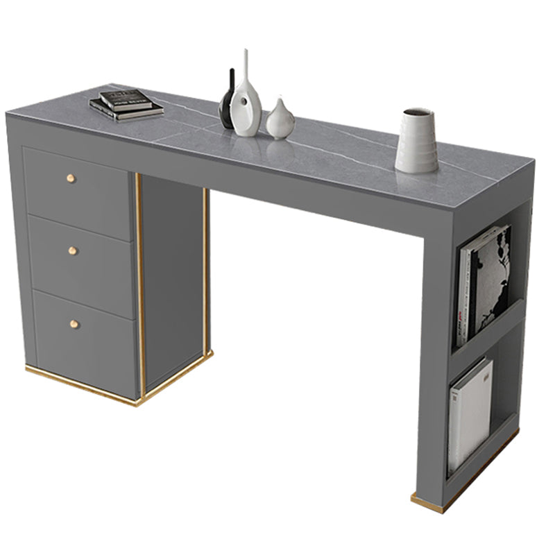 Contemporary Style 1/2/3 Pieces Stone Rectangular Bar Table Set for Indoor