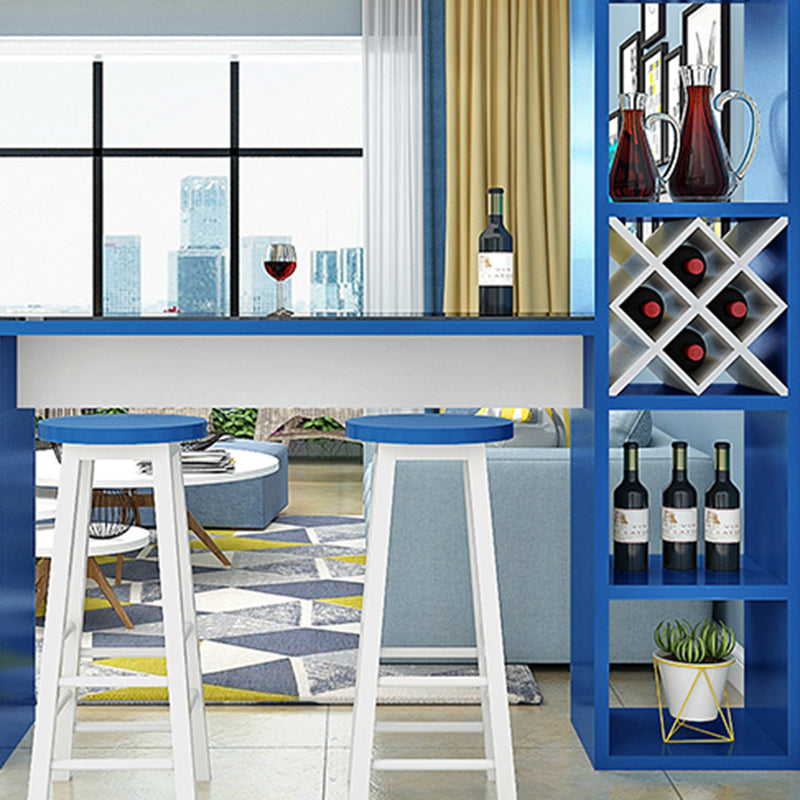 Contemporary Glass Top Rectangle Bar Table for Kitchen Dining Room