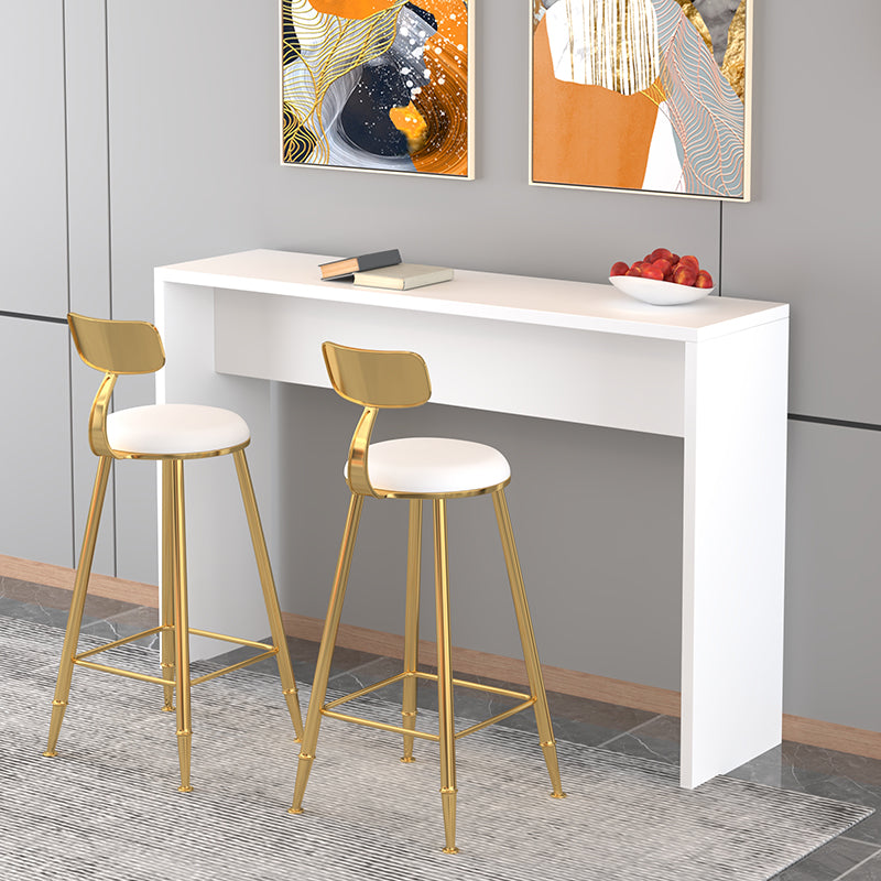 Contemporary Rectangle Double Pedestal Bar Table for Kitchen Dining Room