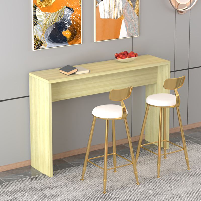 Contemporary Rectangle Double Pedestal Bar Table for Kitchen Dining Room