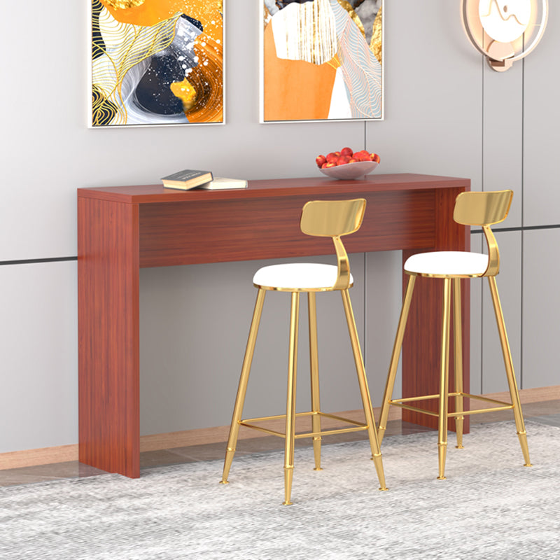 Contemporary Rectangle Double Pedestal Bar Table for Kitchen Dining Room