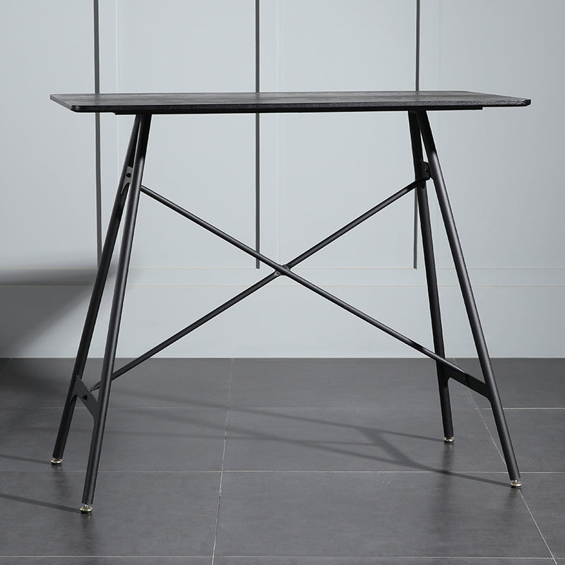 Modern Living Room Rectangle Wooden Trestle Bar Dining Table