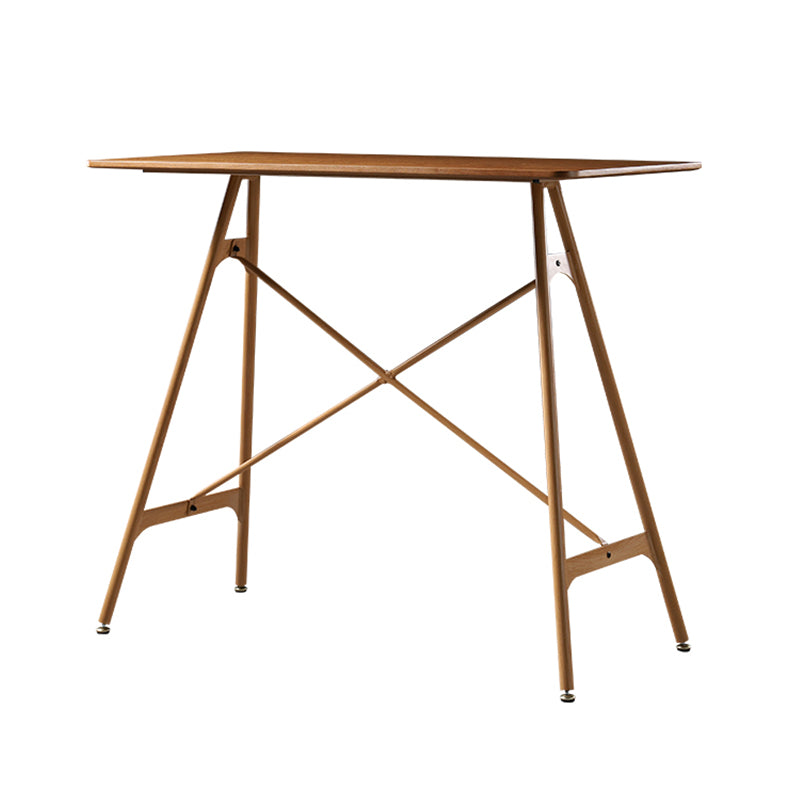 Modern Living Room Rectangle Wooden Trestle Bar Dining Table