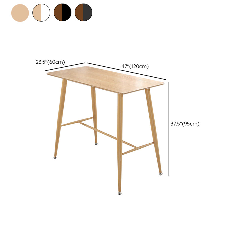 Modern Living Room Rectangle Wooden Trestle Bar Dining Table