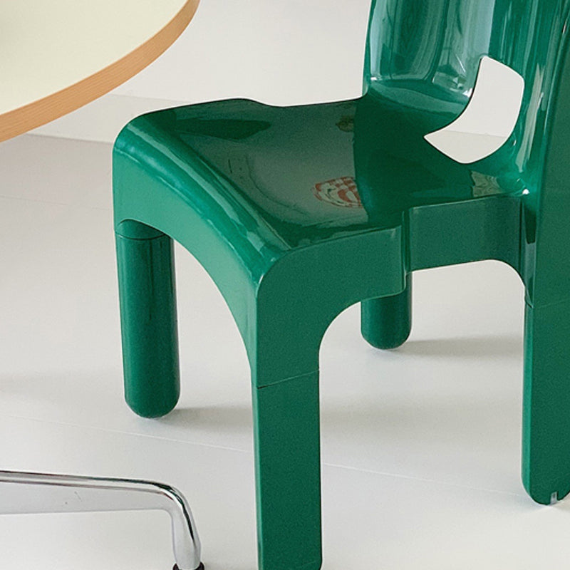 Plastic Dining Chairs Nordic Style Open Back Dining Chair for Dining Room