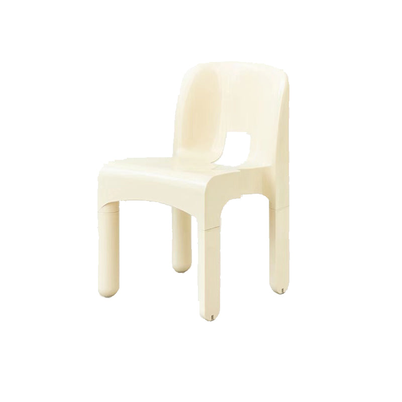Plastic Dining Chairs Nordic Style Open Back Dining Chair for Dining Room
