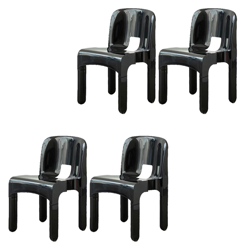 Plastic Dining Chairs Nordic Style Open Back Dining Chair for Dining Room
