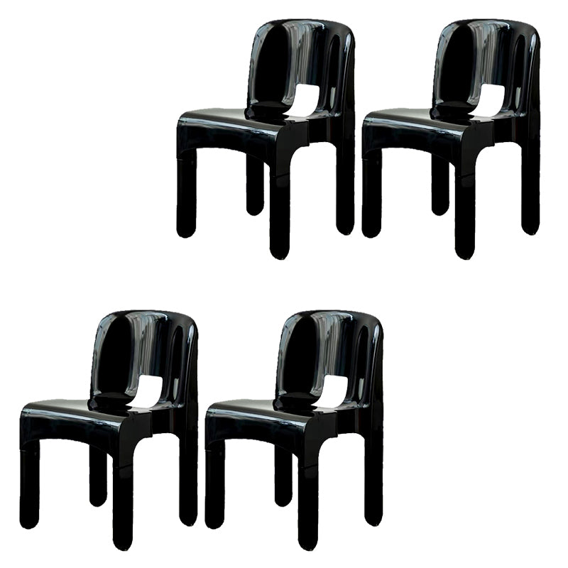 Plastic Dining Chairs Nordic Style Open Back Dining Chair for Dining Room