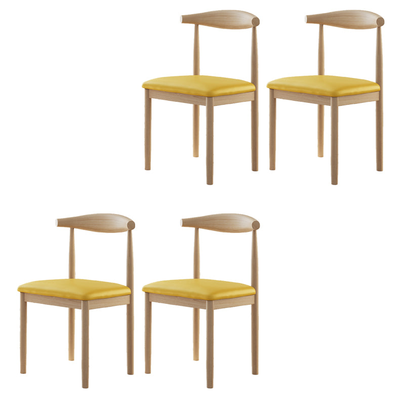 Contemporary Home Dining Chair Open Back Upholstered Dining Chair