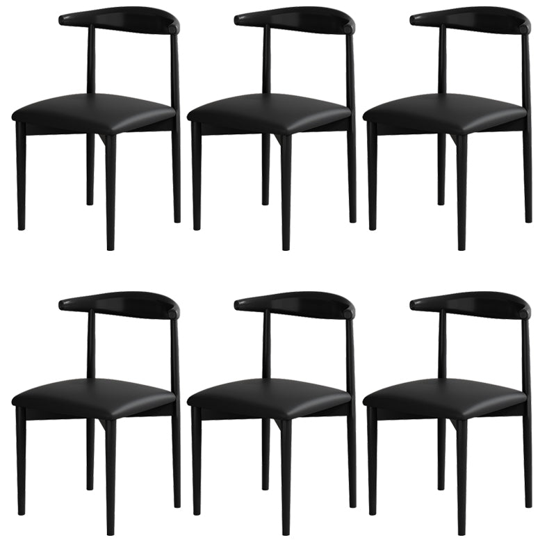 Contemporary Home Dining Chair Open Back Upholstered Dining Chair