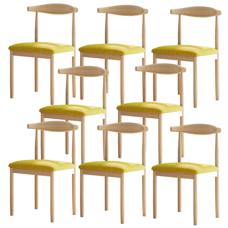 Contemporary Home Dining Chair Open Back Upholstered Dining Chair