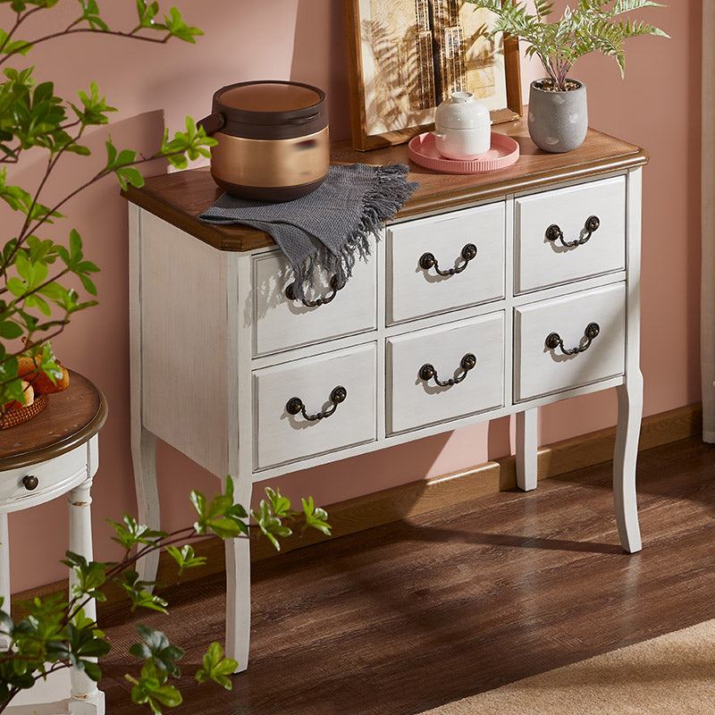 French Country Storage Chest with 6 Soft-Close Drawers for Home