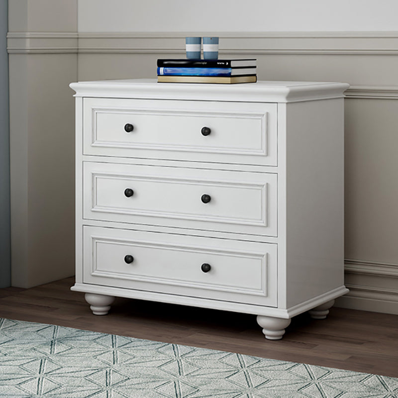 Modern Vertical White Storage Chest with Soft-Close Drawers for Home