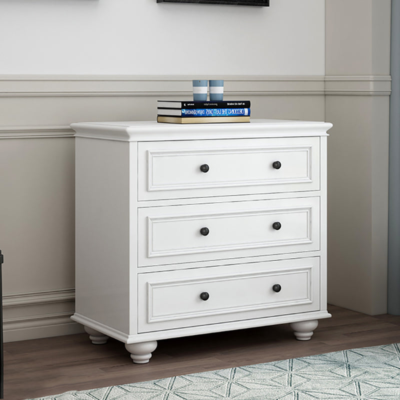 Modern Vertical White Storage Chest with Soft-Close Drawers for Home