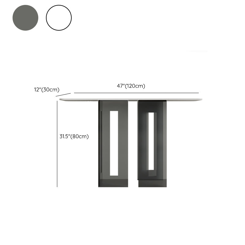 Modern Rectangle Console Accent Table with Acrylic Bracket for Hall
