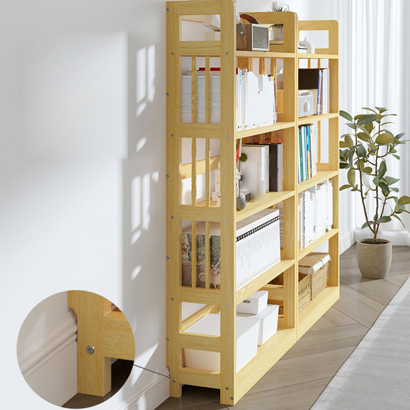 Scandinavian Open Shelf Bookcase Shelves Included for Home Office
