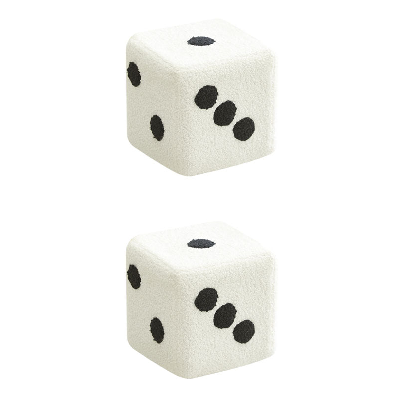 Modern Pouf Ottoman Velvet Upholstered Fade Resistant Solid Color Cube Ottoman