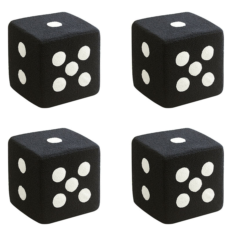 Modern Pouf Ottoman Velvet Upholstered Fade Resistant Solid Color Cube Ottoman