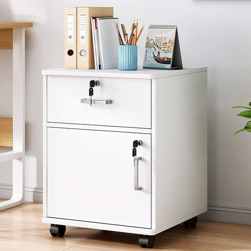 Modern File Cabinet Wooden Frame Lock Storage Filing Cabinet for Office