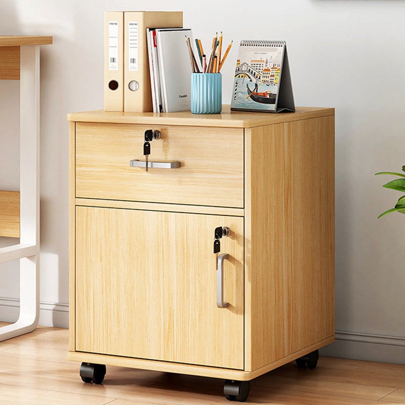Modern File Cabinet Wooden Frame Lock Storage Filing Cabinet for Office