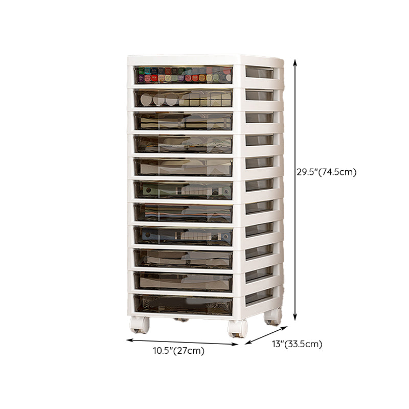 Transparent Filing Cabinet Modern Plastic Drawers File Cabinet