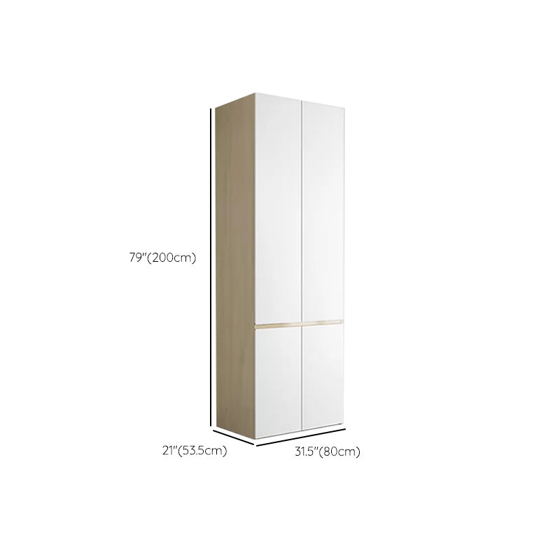 White Storage Cabinet with Drawer Contemporary Wardrobe Armoire