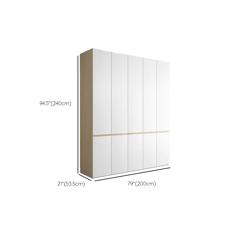 White Storage Cabinet with Drawer Contemporary Wardrobe Armoire