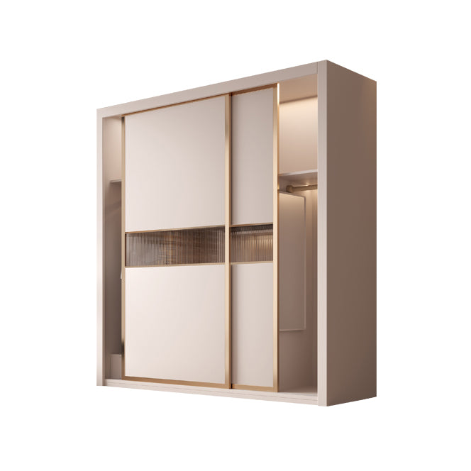 Sliding Wardrobe Armoire with Shelves Contemporary Wardrobe Cabinet