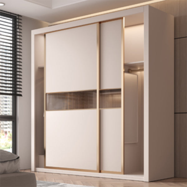 Sliding Wardrobe Armoire with Shelves Contemporary Wardrobe Cabinet