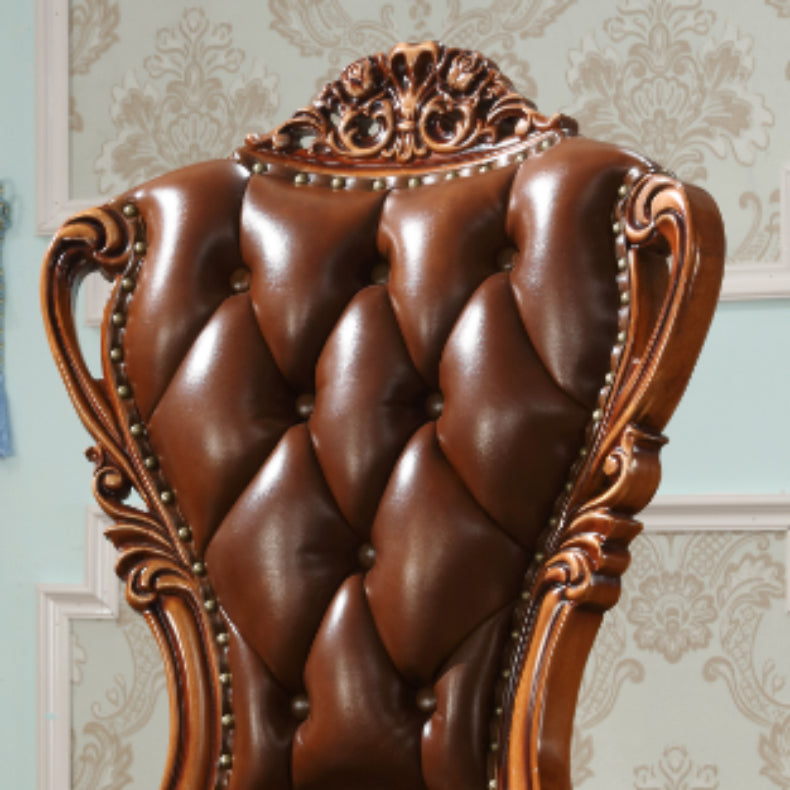Solid Wood Dining Chairs Glam Style Armless Dining Chairs for Dining Room