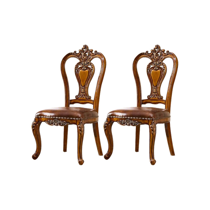 Solid Wood Dining Chairs Glam Style Armless Dining Chairs for Dining Room