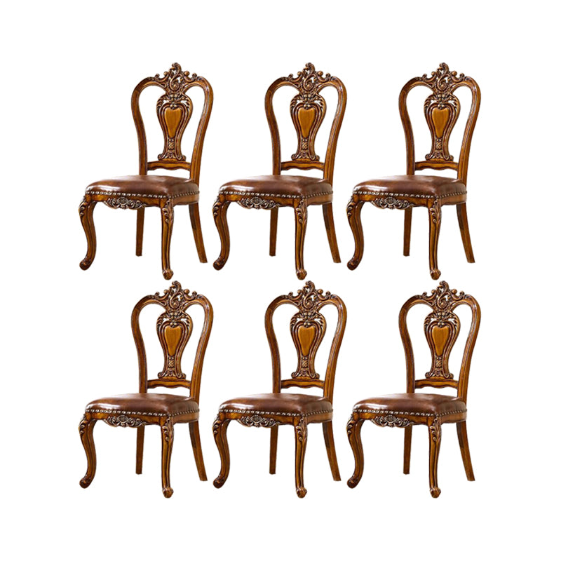 Solid Wood Dining Chairs Glam Style Armless Dining Chairs for Dining Room