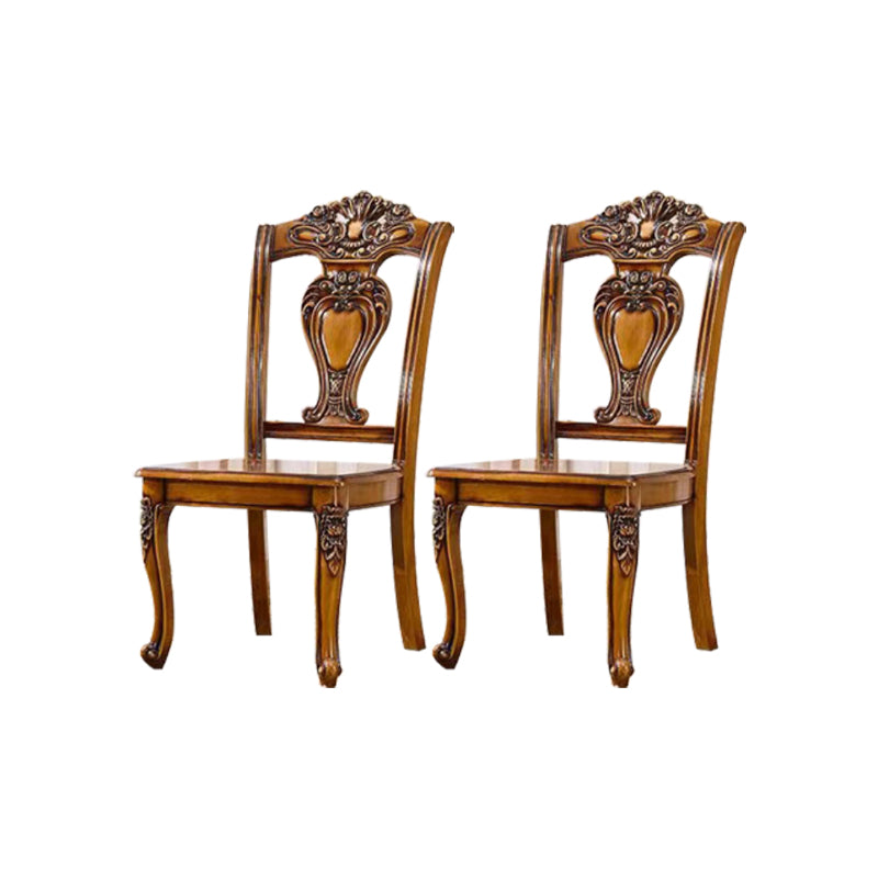 Solid Wood Dining Chairs Glam Style Armless Dining Chairs for Dining Room