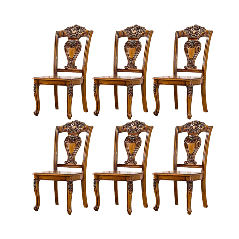 Solid Wood Dining Chairs Glam Style Armless Dining Chairs for Dining Room