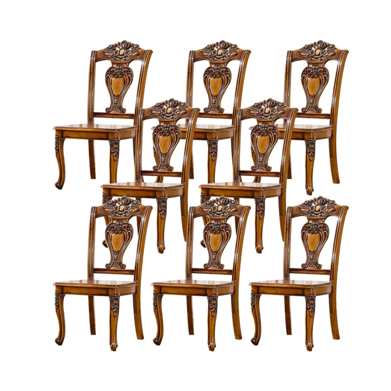 Solid Wood Dining Chairs Glam Style Armless Dining Chairs for Dining Room