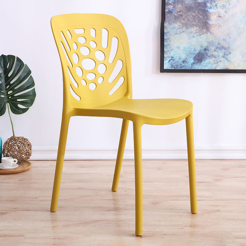 Modern Style Side Chair Plastic Stackable Dining Chair for Dining Room